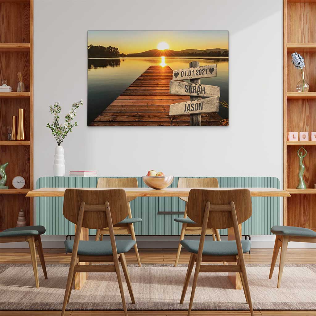 Personalisierte Leinwand "Sunlight Paar"