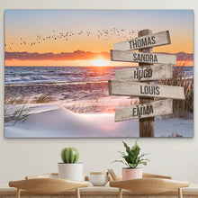 Lade das Bild in den Galerie-Viewer, Personalisierte Leinwand &quot;Strand-Sonne&quot;
